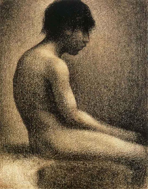 Georges Seurat The seated Teenager oil painting image